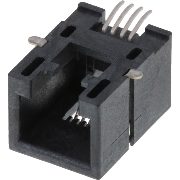 Molex-85502-5006 Connettore telefono e telecomunicazione Conn RJ-11 F 6 POS 1.27mm Solder RA SMD 4 Terminal 1 Port Cat 3 T/R