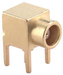 HUBER+SUHNER-85_MCX-50-0-16/111_NE RF-Steckverbinder Conn MCX 0Hz to 6GHz 50Ohm Solder RA Thru-Hole F Gold Over Nickel Single