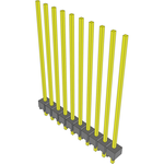 Conn Unshrouded Header HDR 10 POS 2.54mm Solder ST Top Entry Thru-Hole Bulk