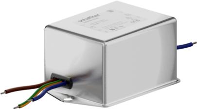 Schaffner-FN2060-10-07 Starkstromleitungsfilter Power Line Filter Multi-Stage General Purpose EMI 0Hz to 400Hz 10A 250VAC Wire Lead Chassis Mount