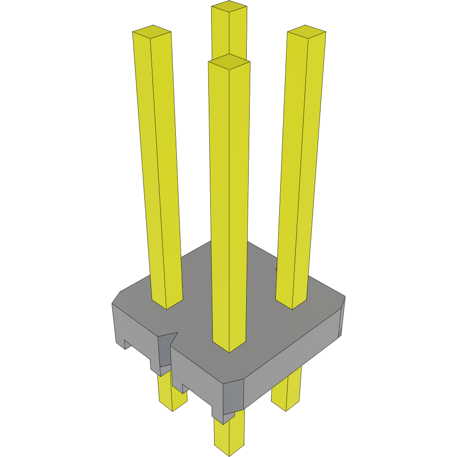 Samtec-MTLW-102-24-L-D-315 Steckverbinderleisten und Leiterplattenbuchsen Conn Unshrouded Header HDR 4 POS 2.54mm Solder ST Top Entry Thru-Hole Bulk