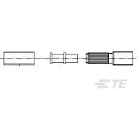 TE Connectivity-598705-000 Kabelzubehör Cable Accessories Terminator Cross-Linked Polyvinylidene Fluoride Transparent Blue Electroless Nickel