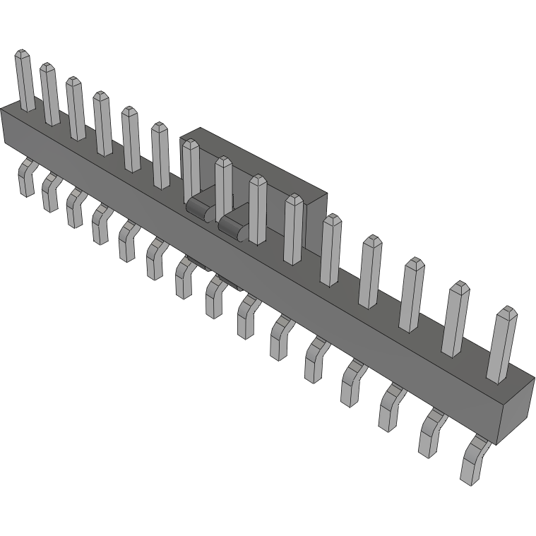 Samtec-MMT-115-01-T-SH-P Steckverbinderleisten und Leiterplattenbuchsen Conn Unshrouded Header HDR 15 POS 2mm Solder RA Side Entry SMD Tube