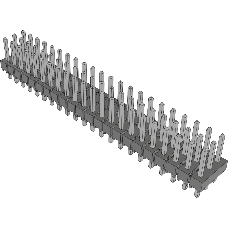 Samtec-HTSW-122-07-TM-T Connector Headers and PCB Receptacles Conn Unshrouded Header HDR 66 POS 2.54mm Solder ST Top Entry Thru-Hole Bulk