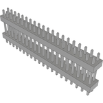 Conn Board Stacker HDR 40 POS 2mm Solder ST Top Entry Thru-Hole Bulk