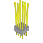 Conn Unshrouded Header HDR 8 POS 1.27mm Solder ST Top Entry Thru-Hole Bulk