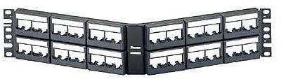 Panduit-CPPLA48WBLY Accesorios del conector Mini-Com Modular 48 Port Angled Faceplate Patch Panel With Label