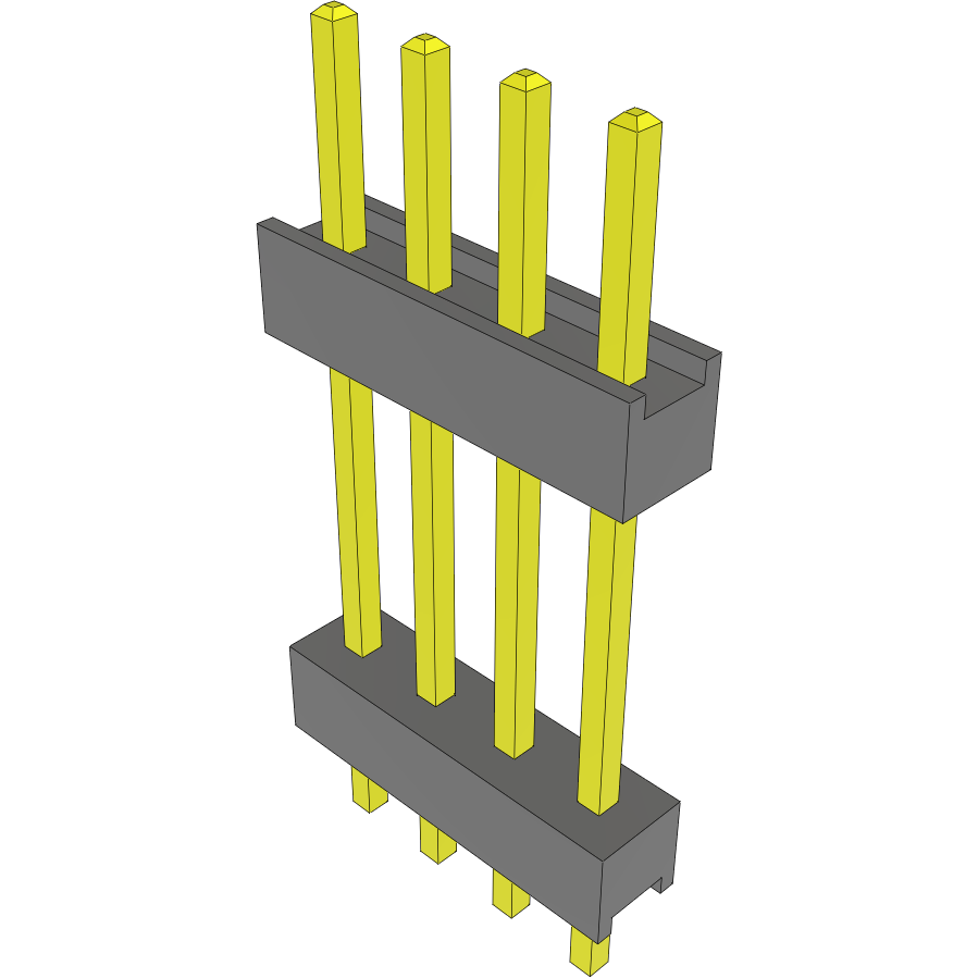 Samtec-DW-04-10-T-S-540 Steckverbinderleisten und Leiterplattenbuchsen Conn Board Stacker HDR 4 POS 2.54mm Solder ST Top Entry Thru-Hole Bulk