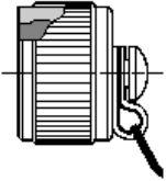 Amphenol-RJFTVC7N Steckverbinderzubehör Connector Accessories Receptacle Cap Straight Metal Nickel