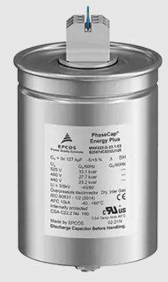 TDK-B25674C4282J140 Kondensator, Kunststofffilm Cap Film 154uF 440VAC PP 5%( 116 X 207mm) Chassis Mount Screw Aluminum Cylindrical Can 60°C