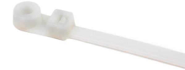 HellermannTyton-113-03019 Attache-câble Cable Ties, Clip Tie Polyamide 6/6 Natural 32mm 135N Bag