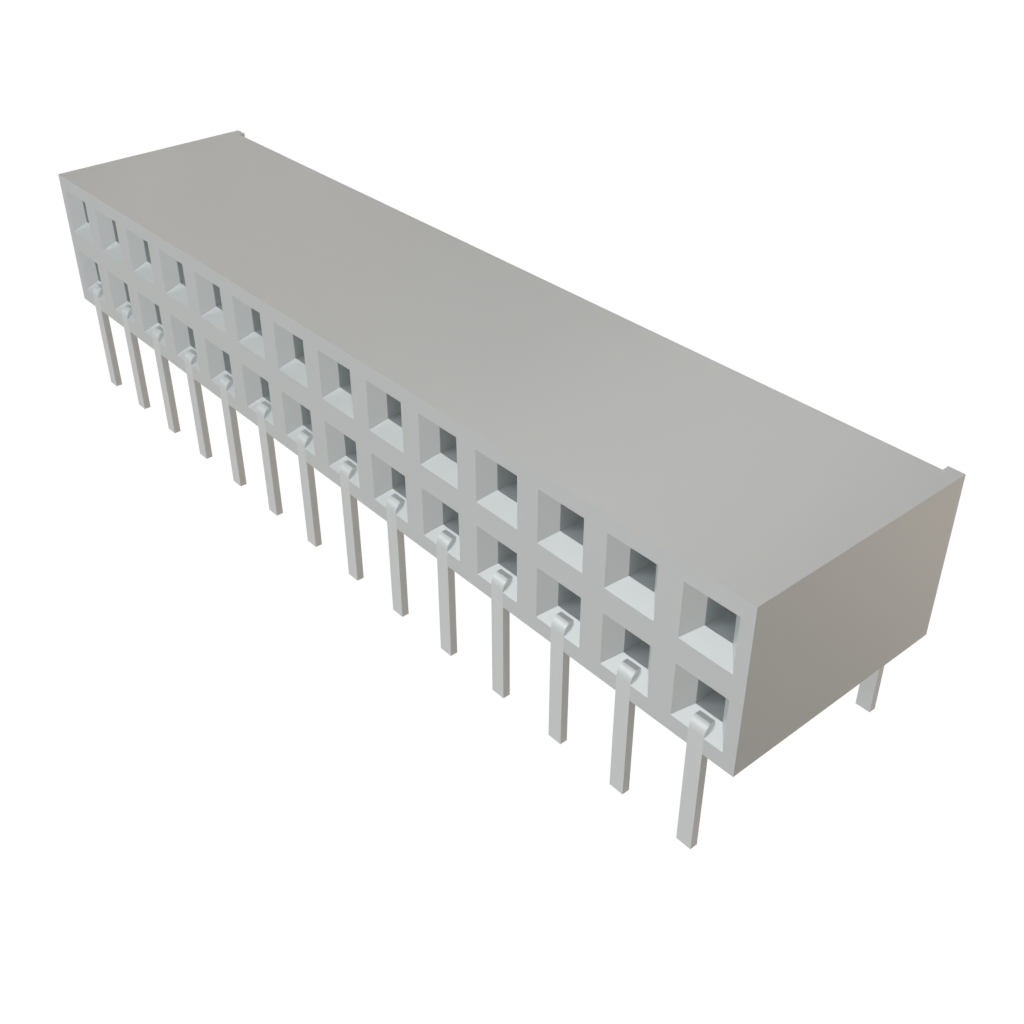 Samtec-BCS-114-L-D-HE Piastre connettori e prese PCB Conn Socket Strip SKT 28 POS 2.54mm Solder RA Side Entry Thru-Hole TIGER CLAW™ Tube