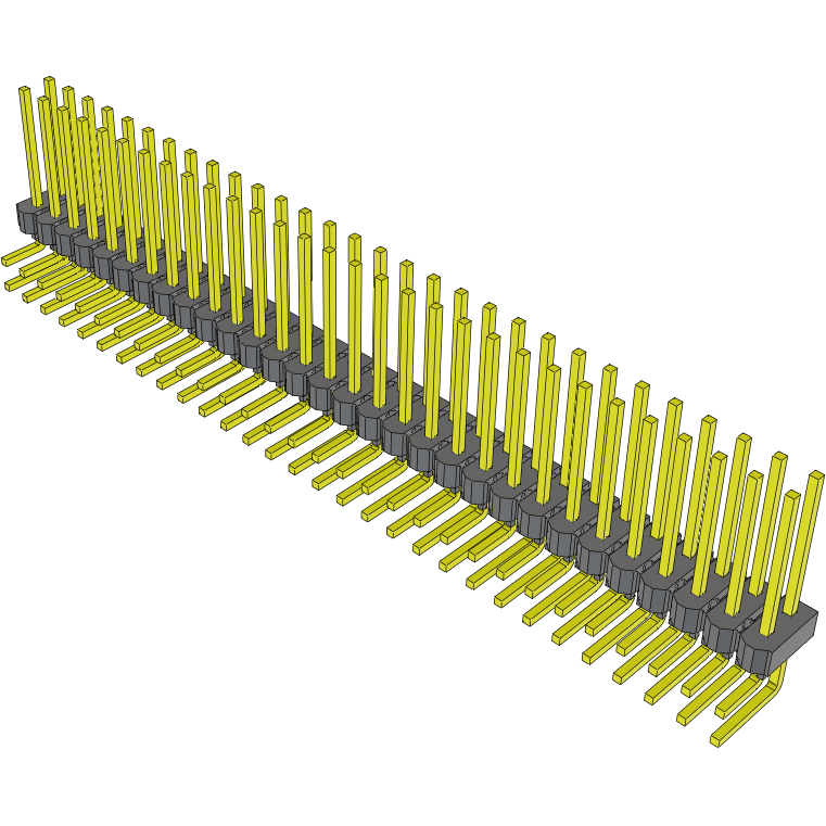Samtec-MTSW-130-09-G-D-430-RA Steckverbinderleisten und Leiterplattenbuchsen Conn Unshrouded Header HDR 60 POS 2.54mm Solder RA Side Entry Thru-Hole Bulk