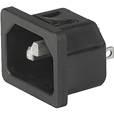 SCHURTER-6100.4212 Raccordement d'alimentation Conn Inlet PL 3 POS Faston ST Panel Mount 3 Terminal 1 Port Bag