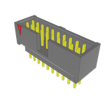 Conn Elevated Shrouded Header HDR 20 POS 2.54mm Solder ST Top Entry Thru-Hole Layer