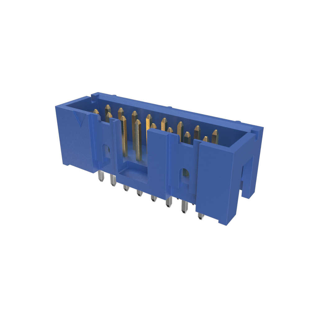 Amphenol Communications Solutions-75869-103LF 连接器插头及 PCB 插座 Quickie®, Wire to Board Connector, Double Row, 16 Positions, 2.54 mm (0.1 in.), Vertical, Shrouded Header 0.76 um (30 uin) Gold or GXT™ Plating