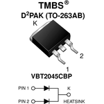 Diode Schottky 45V 20A 3-Pin(2+Tab) TO-263AB Tube