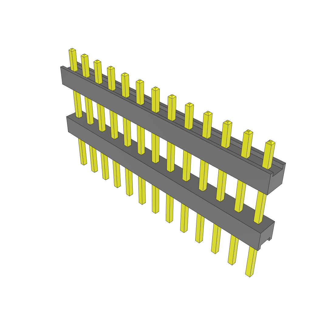 Samtec-ZW-13-09-G-S-400-230 Steckverbinderleisten und Leiterplattenbuchsen Conn Board Stacker HDR 13 POS 2.54mm Solder ST Top Entry Thru-Hole Bulk
