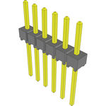 Conn Unshrouded Header HDR 6 POS 2.54mm Solder ST Top Entry Thru-Hole Bulk