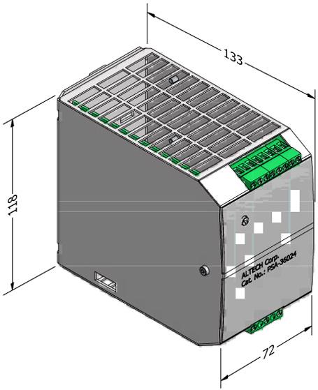 Altech Corporation-PSB-36024 Alimentazione da CA a CC AC/DC Power Supply Single-OUT 24V 14A 336W 11-Pin