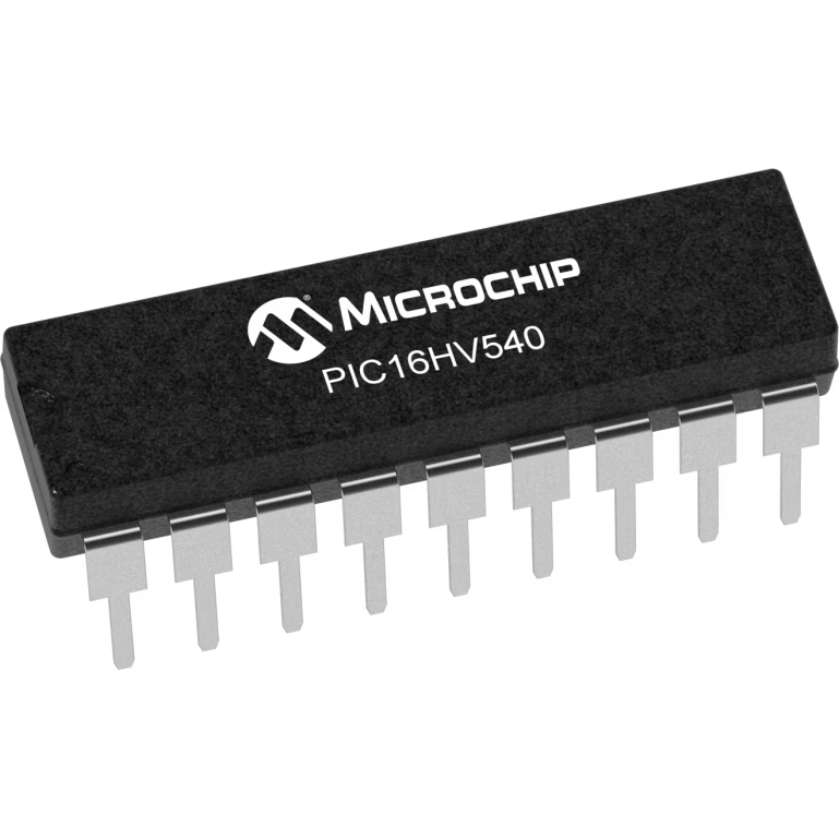 Microchip Technology-PIC16HV540-04I/P Microcontrollers - MCUs MCU 8-bit PIC RISC 1.5KB PROM 5V/9V/12V 18-Pin PDIP Tube