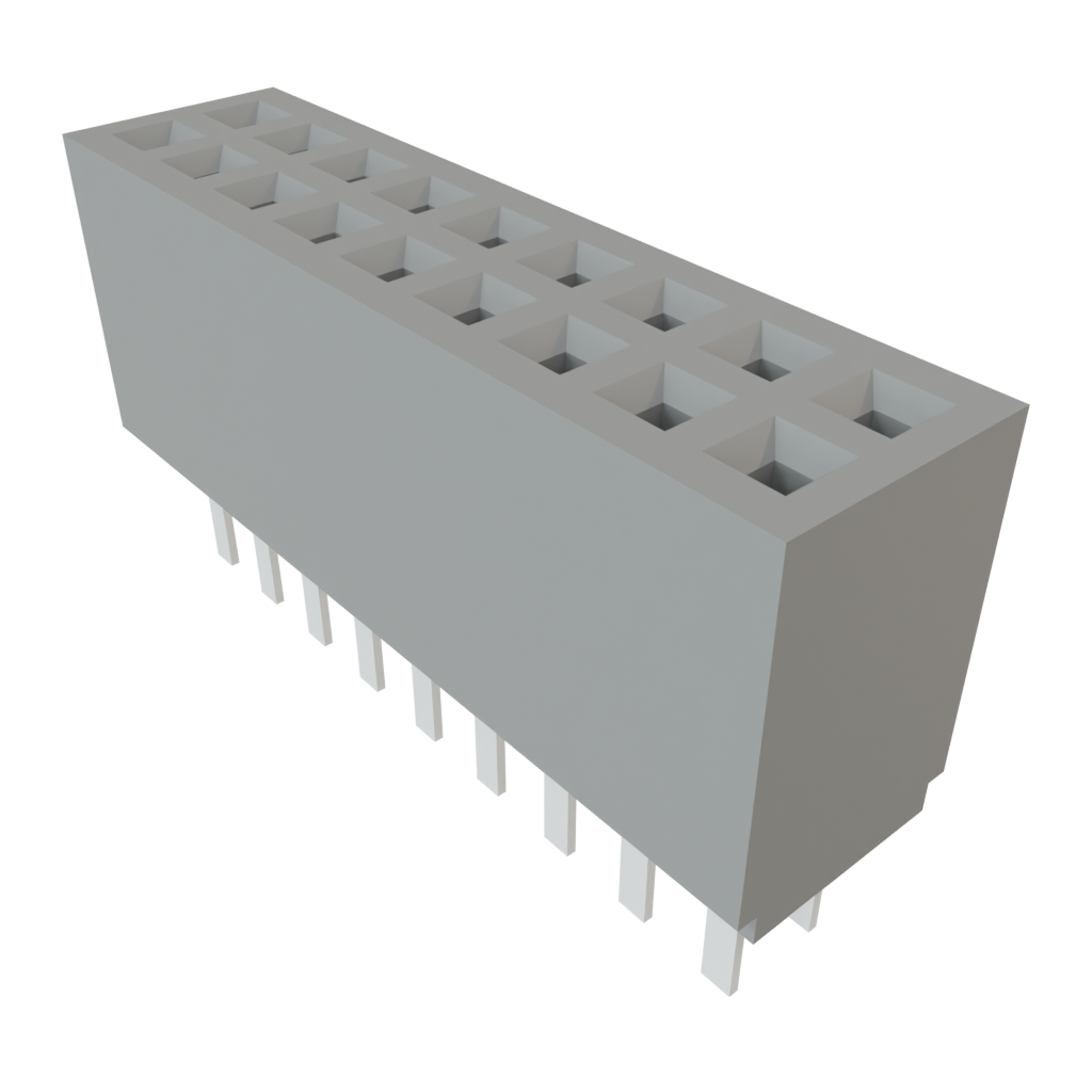 Samtec-SFMC-109-03-S-D Steckverbinderleisten und Leiterplattenbuchsen Conn Socket Strip SKT 18 POS 1.27mm Solder ST Top Entry Thru-Hole TIGER EYE™ Tube