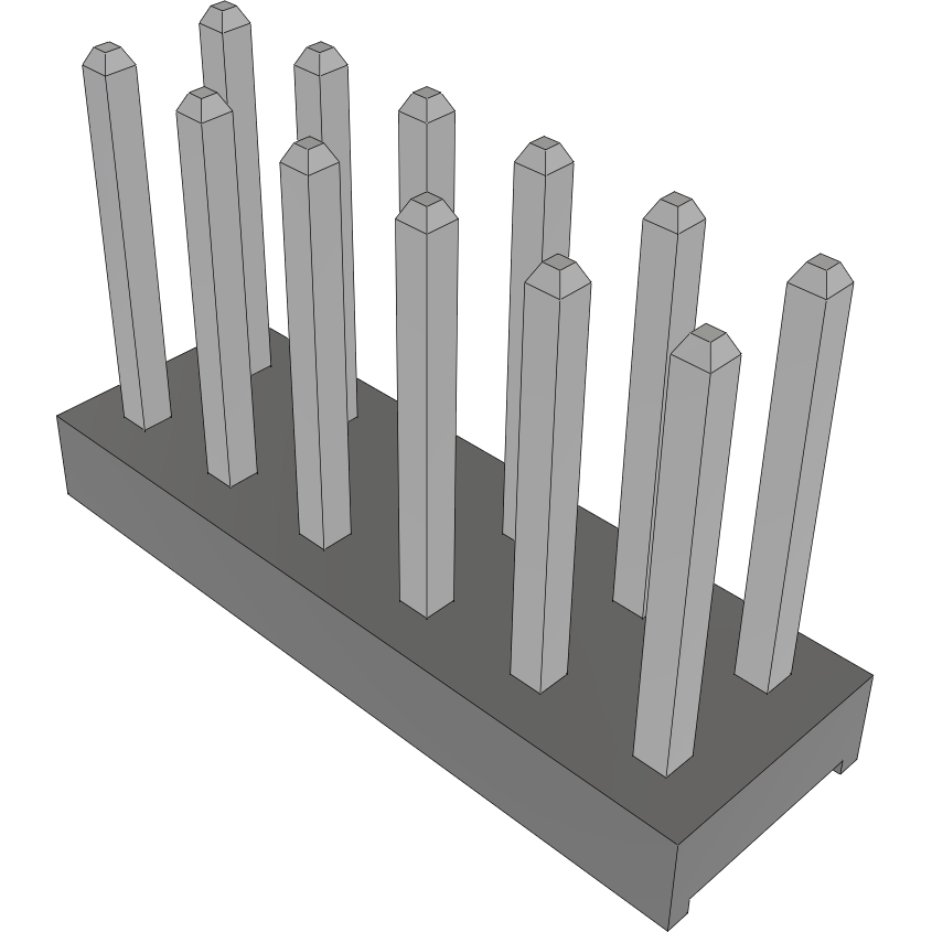Samtec-MTMM-106-04-T-D-236 Connector Headers and PCB Receptacles Conn Unshrouded Header HDR 12 POS 2mm Solder ST Top Entry Thru-Hole Bulk