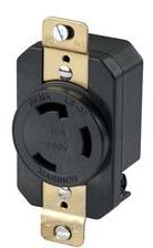 Marinco-306R Connector Power Conn Power RCP 2Power/1Ground POS Screw ST Panel Mount 3 Terminal 1 Port