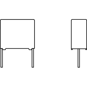 Vishay-BFC233810105 Capacitor Film Cap Film Suppression X1 1uF 1000VDC/440VAC PP 20%( 31 X 21 X 31mm) Radial Plastic Rectangular Can 27.5mm 105°C Loose