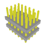 Conn Board Stacker HDR 24 POS 2mm Solder ST Top Entry Thru-Hole Bulk
