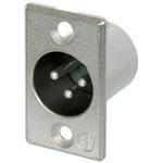 Conn XLR Connector M 3 POS Solder Cup ST Panel Mount 3 Terminal 1 Port