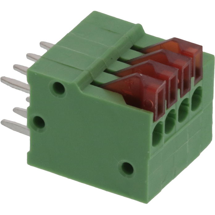 Molex-0397000204 Steckverbinder, Klemmenblöcke Conn Spring Terminal Block 4 POS 2.54mm Solder ST Thru-Hole 6A/Contact Eurostyle™