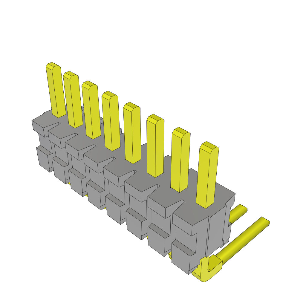 Samtec-TMS-108-02-L-S-RA Connector Headers and PCB Receptacles Conn Unshrouded Header HDR 8 POS 1.27mm Solder RA Side Entry Thru-Hole Tube