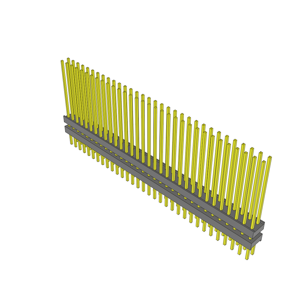 Samtec-ZW-32-19-G-D-270-215 Connector Headers and PCB Receptacles Conn Board Stacker HDR 64 POS 2.54mm Solder ST Top Entry Thru-Hole Bulk