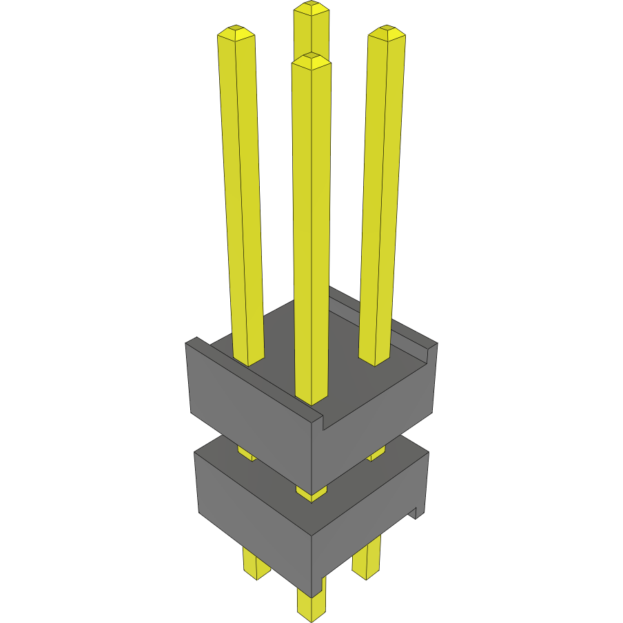 Samtec-DW-02-09-F-D-260 Piastre connettori e prese PCB Conn Board Stacker HDR 4 POS 2.54mm Solder ST Top Entry Thru-Hole Bulk