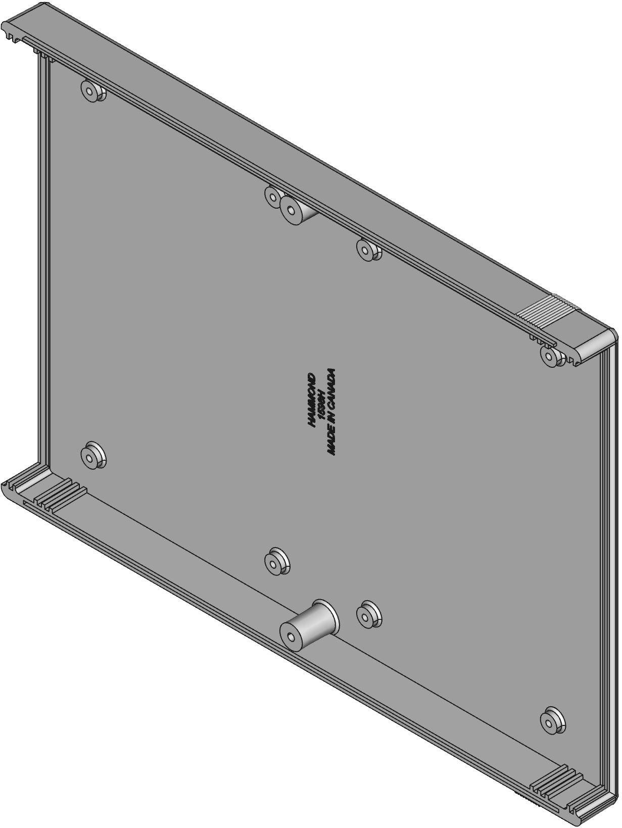 Hammond Manufacturing-1598HSGYPBK Black/Gray Acrylonitrile Butadiene Styrene Instrument Enclosure