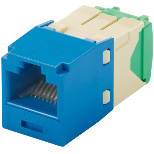 Panduit-CJT688TGBU Steckverbinder, Telefon und Telekommunikation Conn RJ-45 F 8 POS ST Cable Mount 8 Terminal 1 Port Cat 6