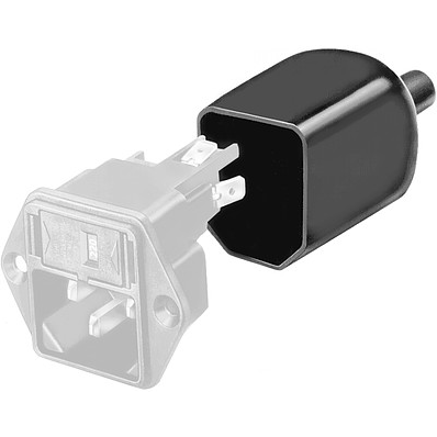 SCHURTER-0859.0047 Connector Accessories Connector Accessories Cover Straight Thermoplastic Box