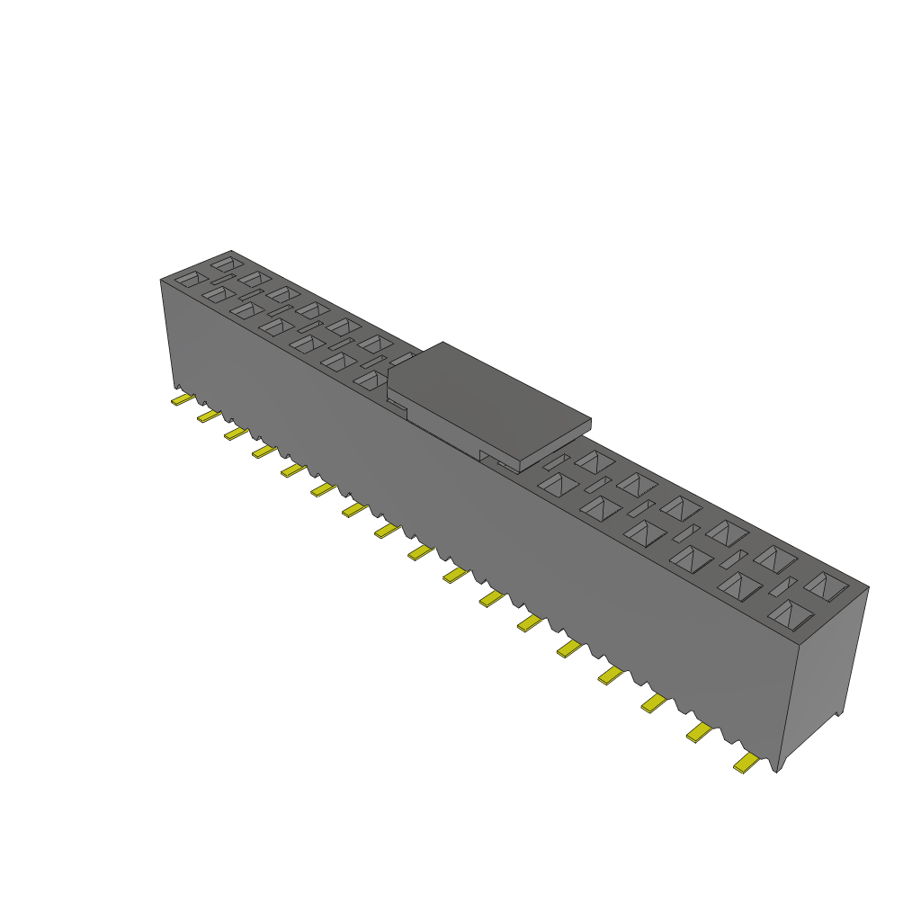 Samtec-SSM-117-L-DV-BE-P Steckverbinderleisten und Leiterplattenbuchsen Conn Socket Strip SKT 34 POS 2.54mm Solder ST Bottom Entry SMD Tube