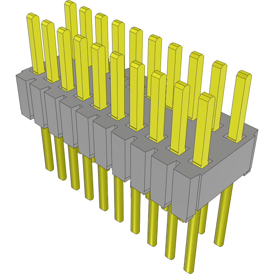Samtec-MTMS-110-51-S-D-130 Steckverbinderleisten und Leiterplattenbuchsen Conn Unshrouded Header HDR 20 POS 1.27mm Solder ST Top Entry Thru-Hole Tube