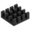 Fischer Elektronik GmbH & Co. KG-ICK BGA 15 X 15 X 6 Heat Sinks Heat Sink Passive BGA Straight Adhesive 29.5°C/W Black Anodized