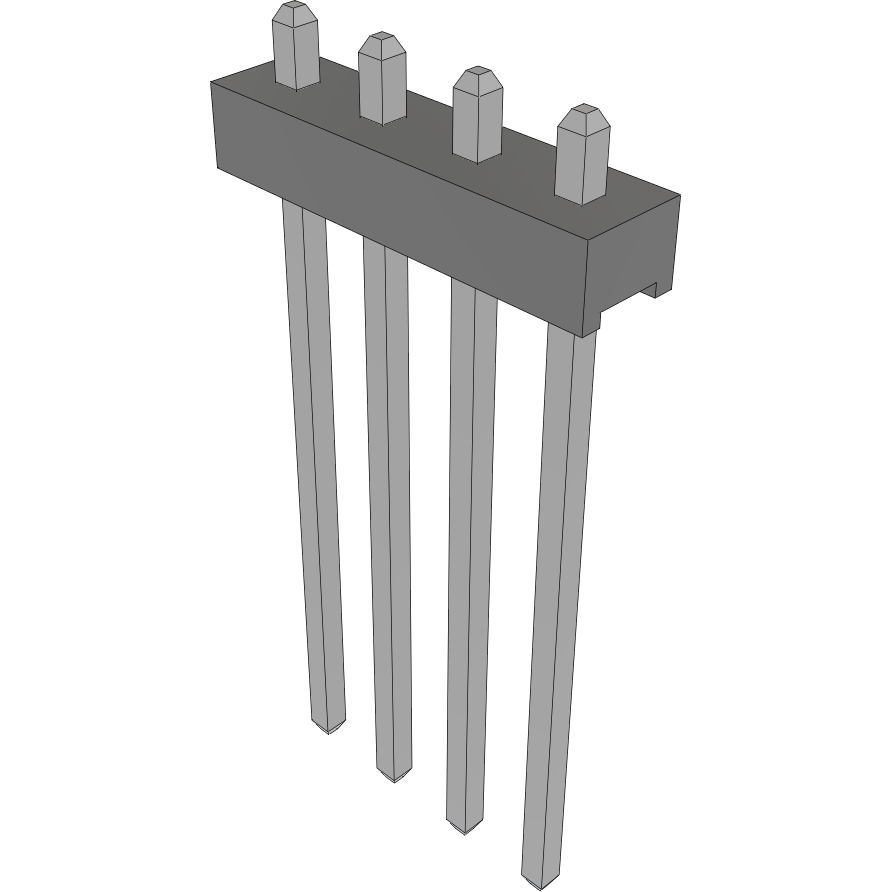 Samtec-MTMM-104-12-T-S-050 Steckverbinderleisten und Leiterplattenbuchsen Conn Unshrouded Header HDR 4 POS 2mm Solder ST Top Entry Thru-Hole Bulk
