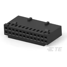TE Connectivity-2-87631-0 Einzeladersteckverbinder, Gehäuse Conn Housing RCP 24 POS 2.54mm Crimp ST Cable Mount Black Package