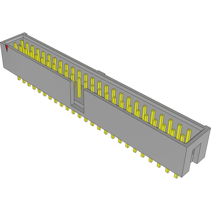 Samtec-TSS-125-02-SS-D Steckverbinderleisten und Leiterplattenbuchsen Conn Shrouded Header (4 Sides) HDR 50 POS 2.54mm Solder ST Top Entry Thru-Hole Bulk
