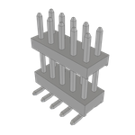 Conn Board Stacker HDR 10 POS 2mm Solder ST Top Entry SMD Tube