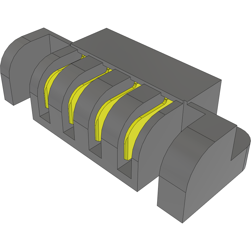 Samtec-FMPS-04-01-T-S-RA-LC Steckverbinderleisten und Leiterplattenbuchsen Conn Socket Strip SKT 4Power POS 1.88mm/3.12mm Solder RA Side Entry Thru-Hole Tray