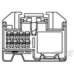 0.64III 2ROW 8POS PLUG HOUSING ASSY WITH HOLDER