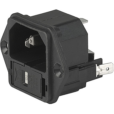 SCHURTER-4301.0524 Moduli di ingresso potenza Power Entry Module Unfiltered M 3 POS 250VAC 10A Fuse ST 1 Port