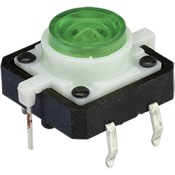 Same Sky (formerly CUI Devices)-TS29-1212-1-G-300-D Interruttore tattile Switch Tactile OFF (ON) SPST Round Button PC Pins 0.05A 12VDC 100000Cycles 3N Thru-Hole Tray