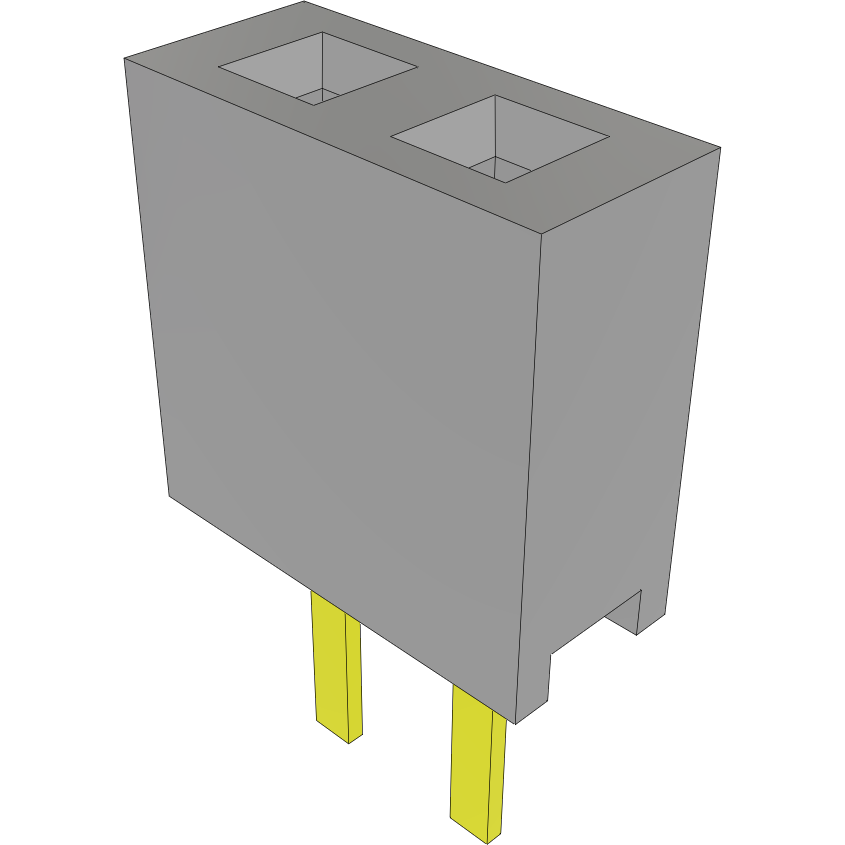 Samtec-MMS-102-01-F-SV Steckverbinderleisten und Leiterplattenbuchsen Conn Socket Strip SKT 2 POS 2mm Solder ST Top Entry Thru-Hole Bulk